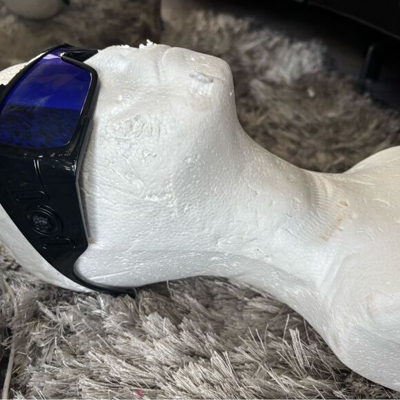 Versace 4451 GB1/55 Sunglasses Mirrored Unisex Maxi Medusa Biggie Shield Eyewear - Picture 14 of 14